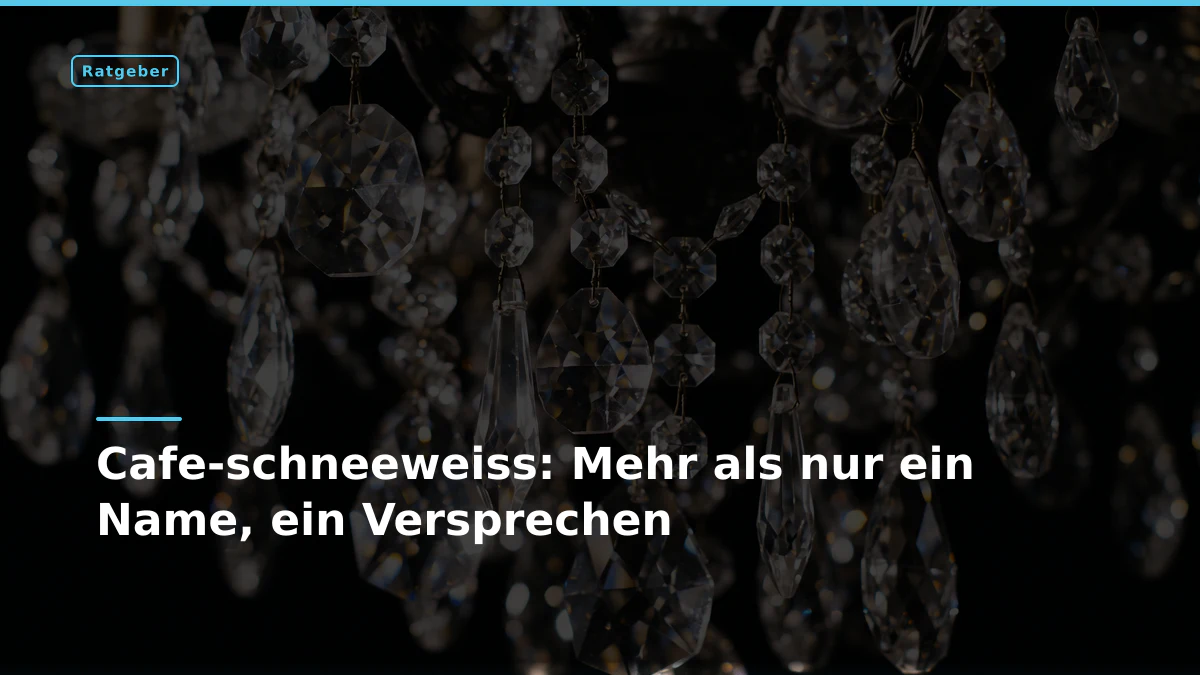 Cafe-schneeweiss: Mehr als nur ein Name, ein Versprechen