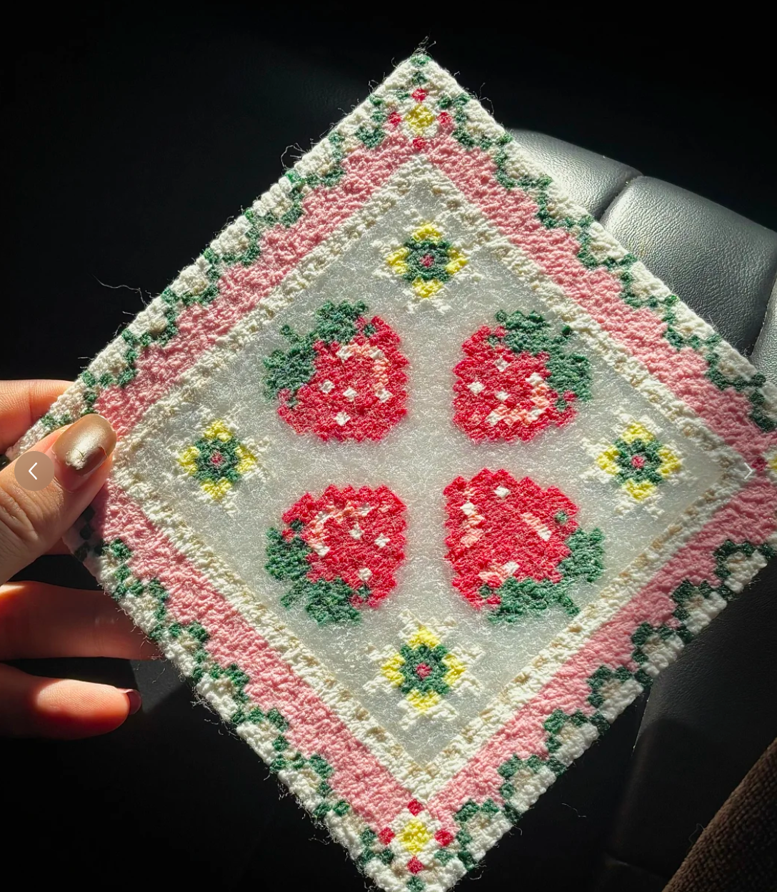 Add a touch of countryside charm to your home with these rustic floral perler bead coasters. Available as finished handmade sets or a complete DIY kit, these heat-resistant designs feature strawberries and floral bouquets perfect for any cottagecore aesthetic.