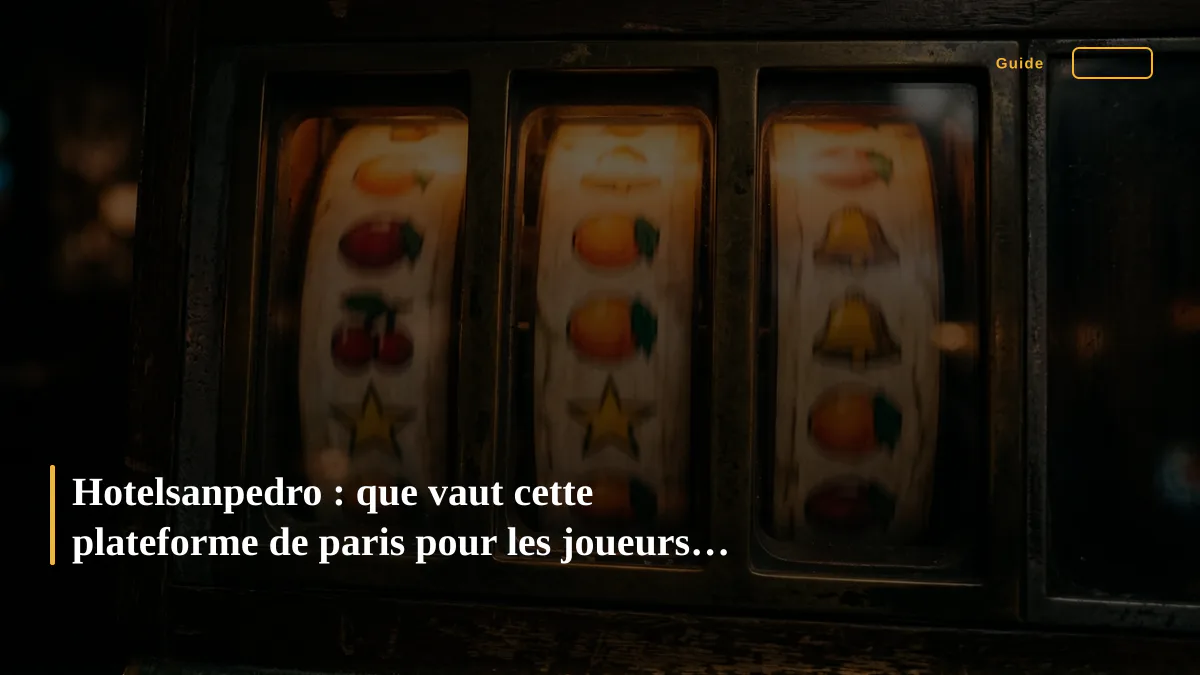 Hotelsanpedro : que vaut cette plateforme de paris pour les joueurs français ?