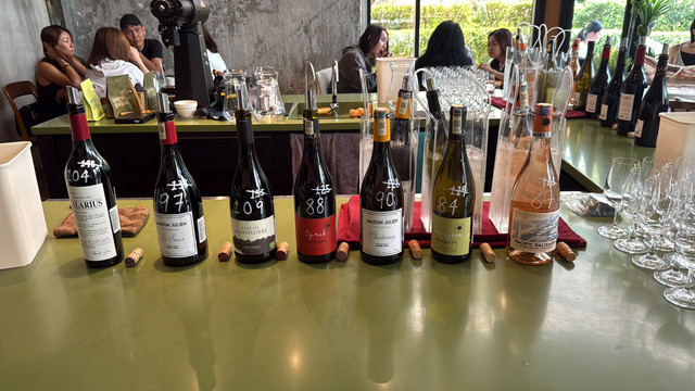 Sélection de vins présentée chez B&B, Malaisie