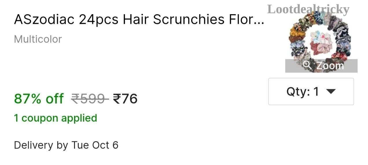 Hair Scrunchies Floral | Lowest Price Deal