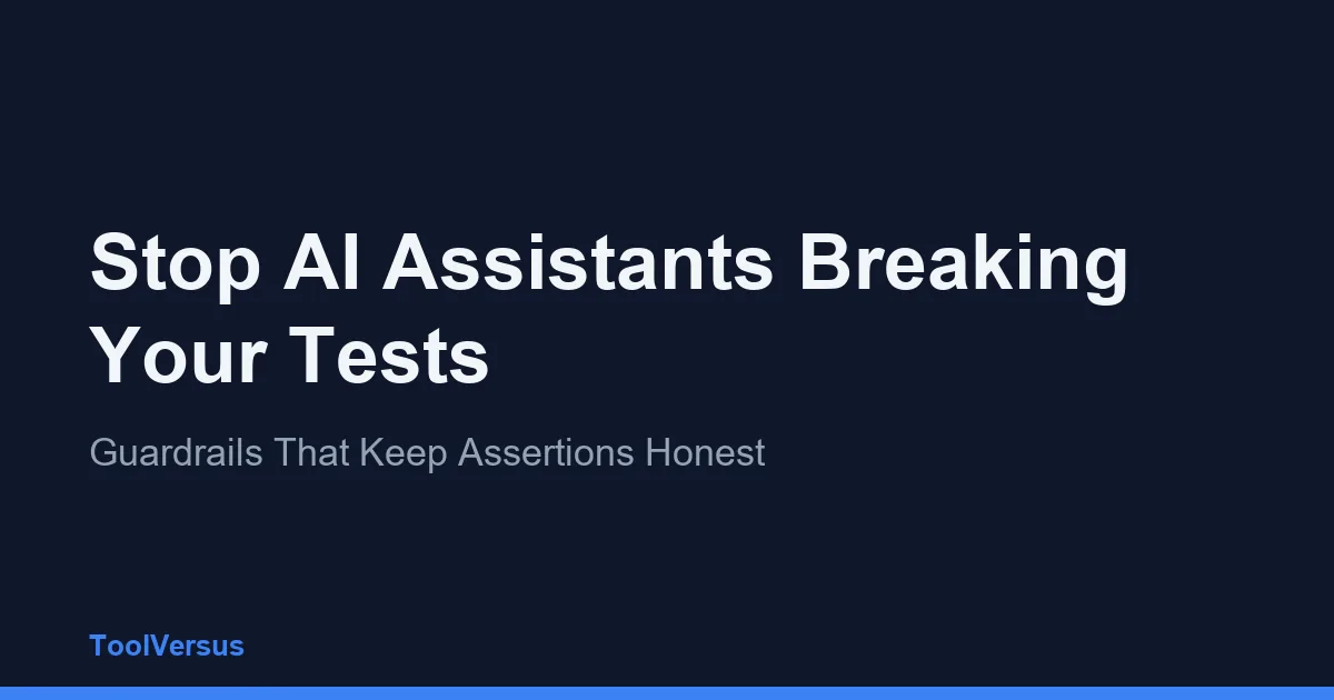 Stop AI Assistants Breaking Your Tests