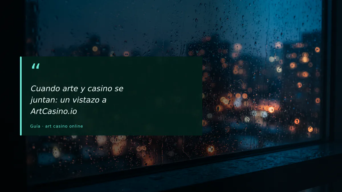 Cuando arte y casino se juntan: un vistazo a ArtCasino.io