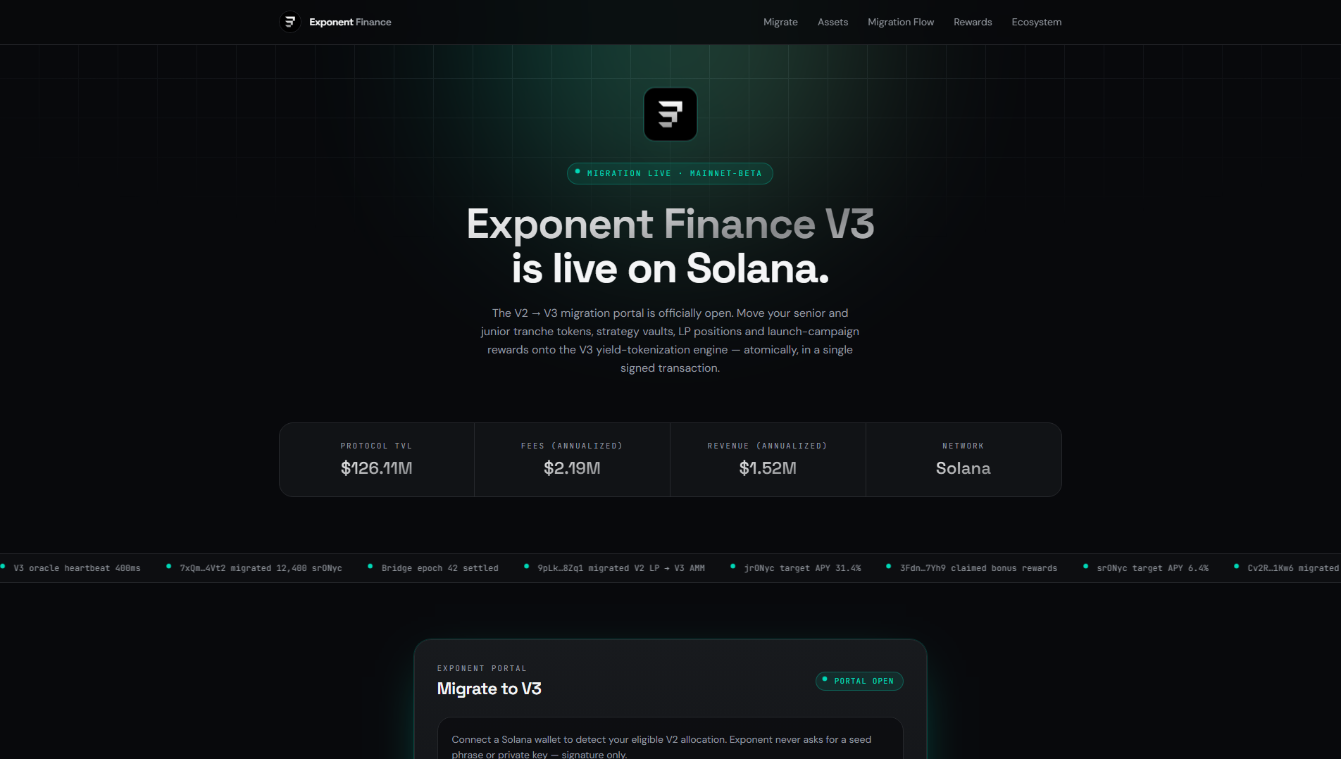 Screenshot of exponentbridge.info