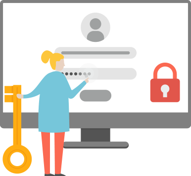 Account privacy lock illustration for common Android security questions