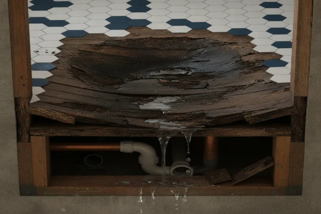 Notice a soft spot on your bathroom floor? It rarely
