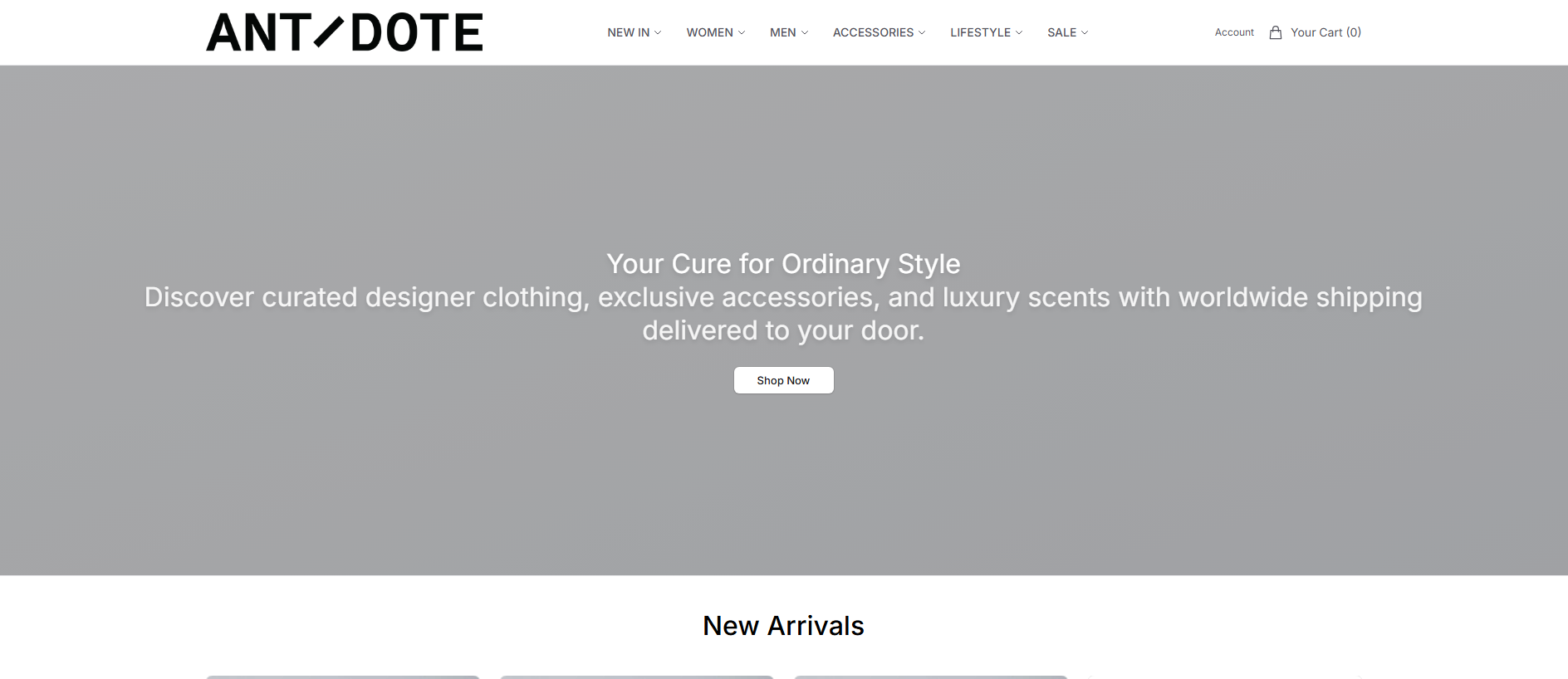 Stored capture of antidotestylehq.shop