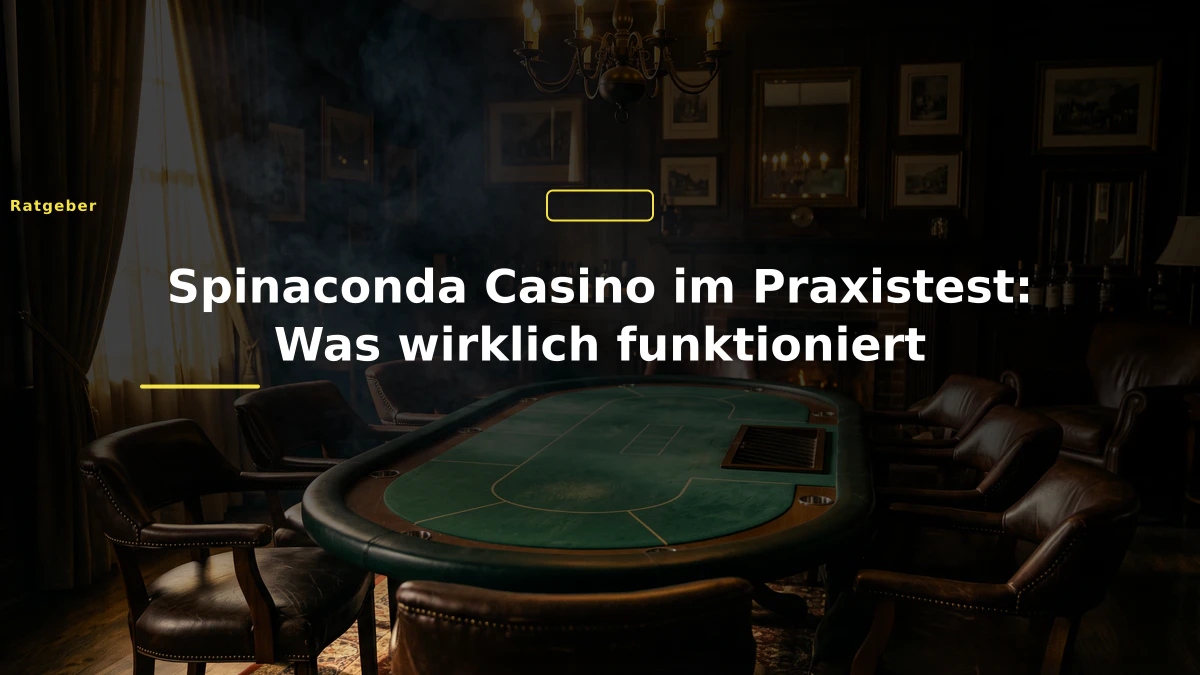 Spinaconda Casino im Praxistest: Was wirklich funktioniert