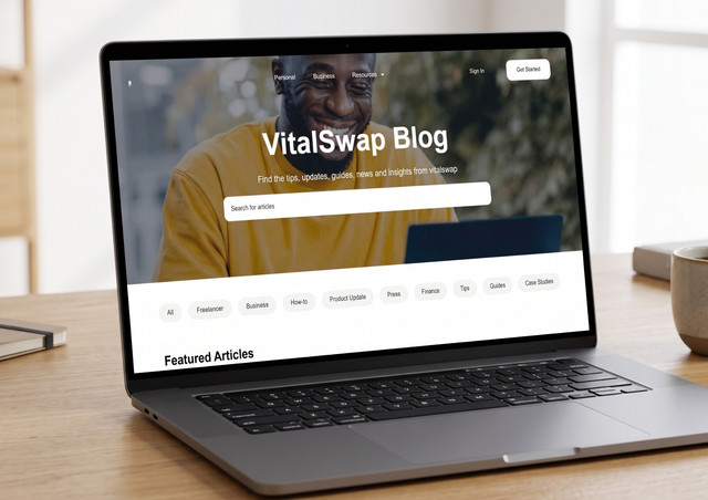 Vital Swap Blog website design