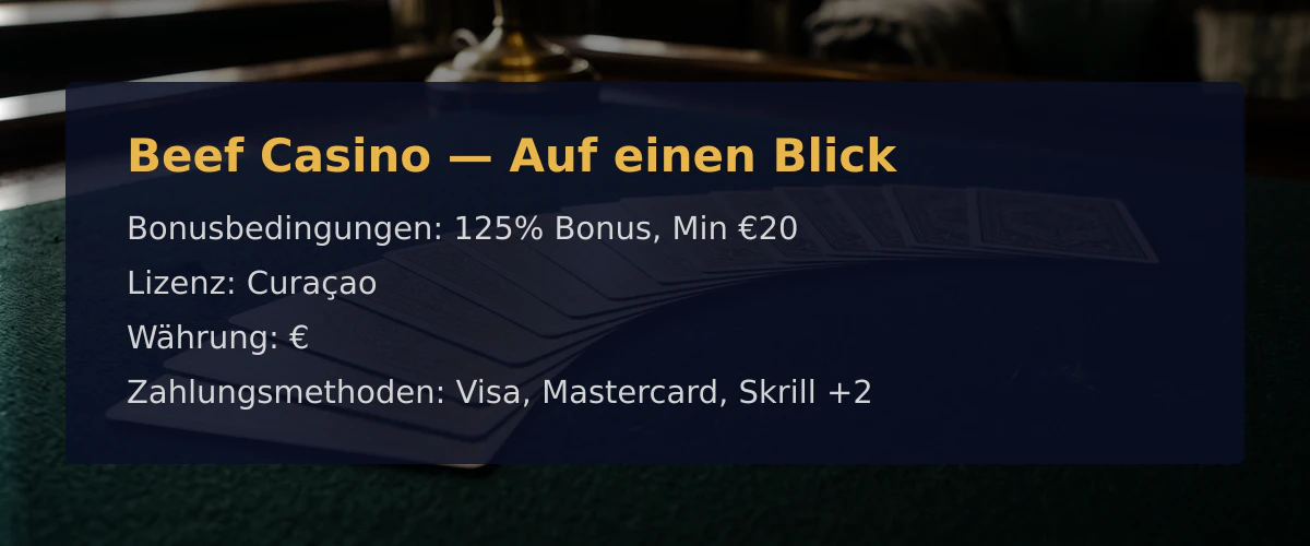 Beef Casino &mdash; Auf einen Blick