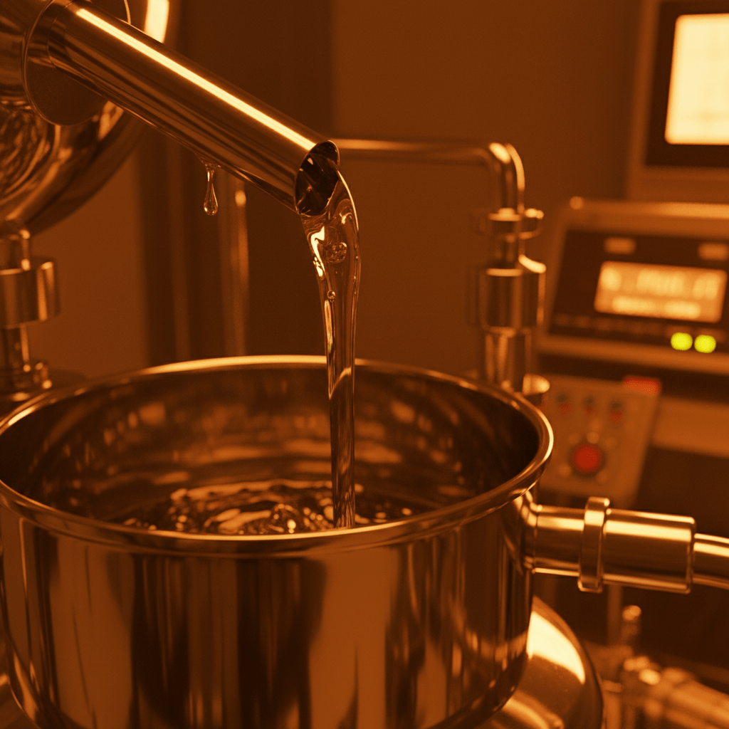 Controlled mixing of glycerine in a pharma vessel