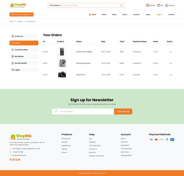 Dashboard-Orders