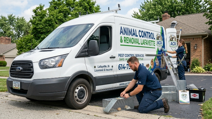 Pest control technician at work in Lafayette CA