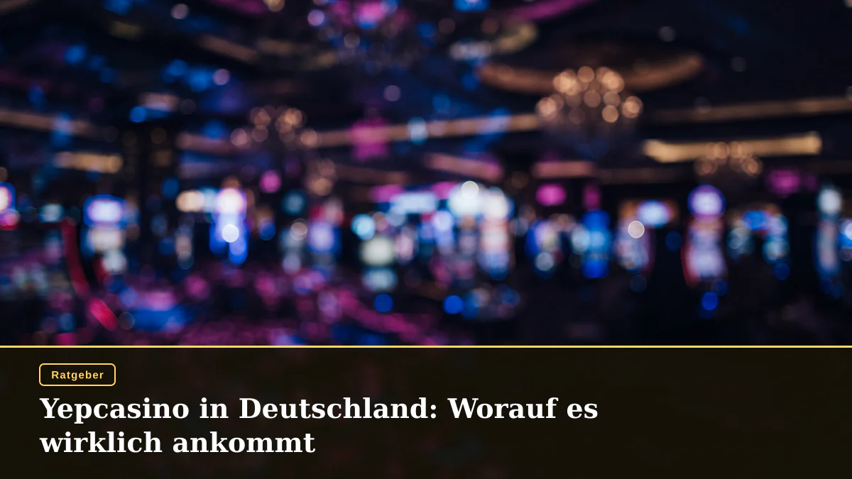 Yepcasino in Deutschland: Worauf es wirklich ankommt