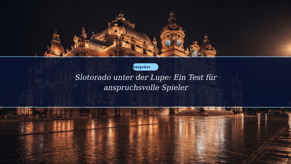 Slotorado unter der Lupe: Ein Test für anspruchsvolle Spieler