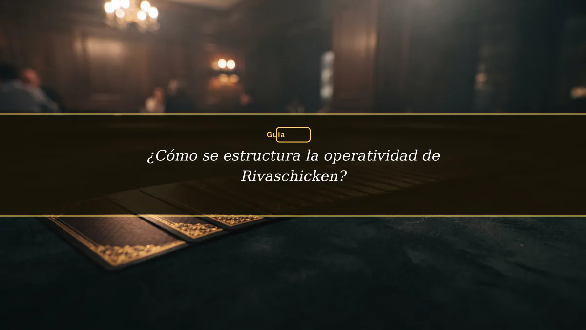 ¿Cómo se estructura la operatividad de Rivaschicken?
