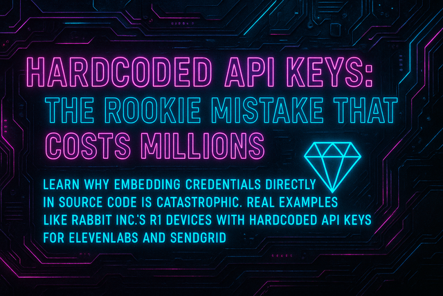 Hardcoded API Keys: The Rookie Mistake That Costs Millions 💎