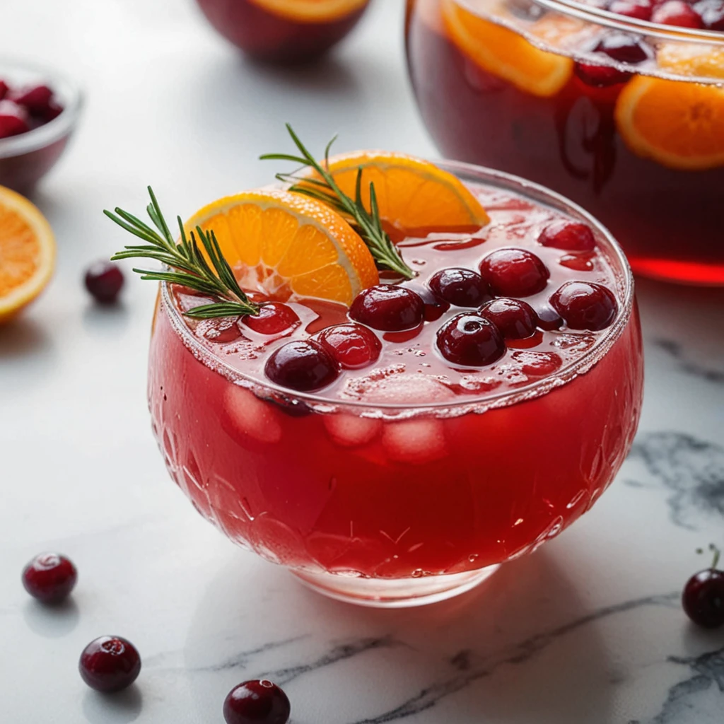 Cranberry Valentine's Day Non-Alcoholic Punch Recipe