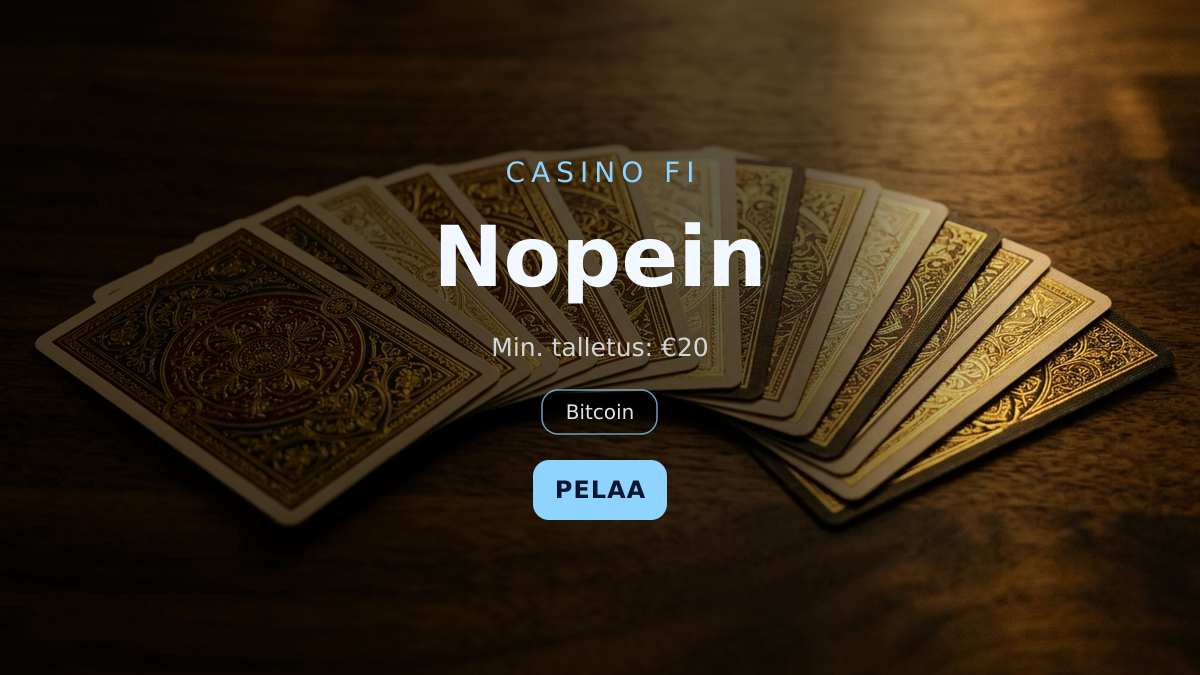 Nopein kasino &mdash; tervetuliaisbonus 100% + 200 FS, maksutavat: Bitcoin