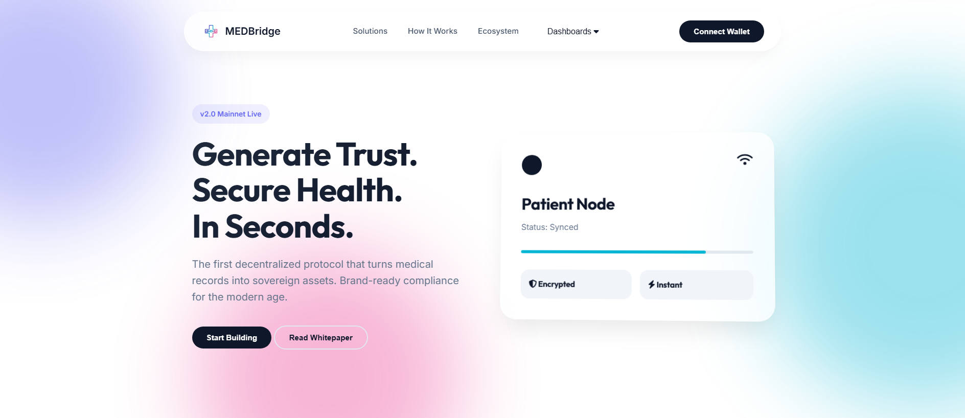 Screenshot of medbridge-dapp.pages.dev