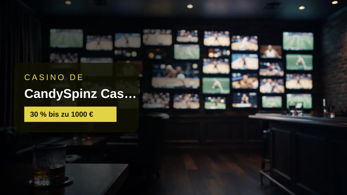 CandySpinz Casino — Willkommensbonus 30 % bis zu 1000 €, Zahlungen: Visa, Mastercard, Sofort