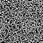 Background Pattern Seamless Texture Black Print Floral Free