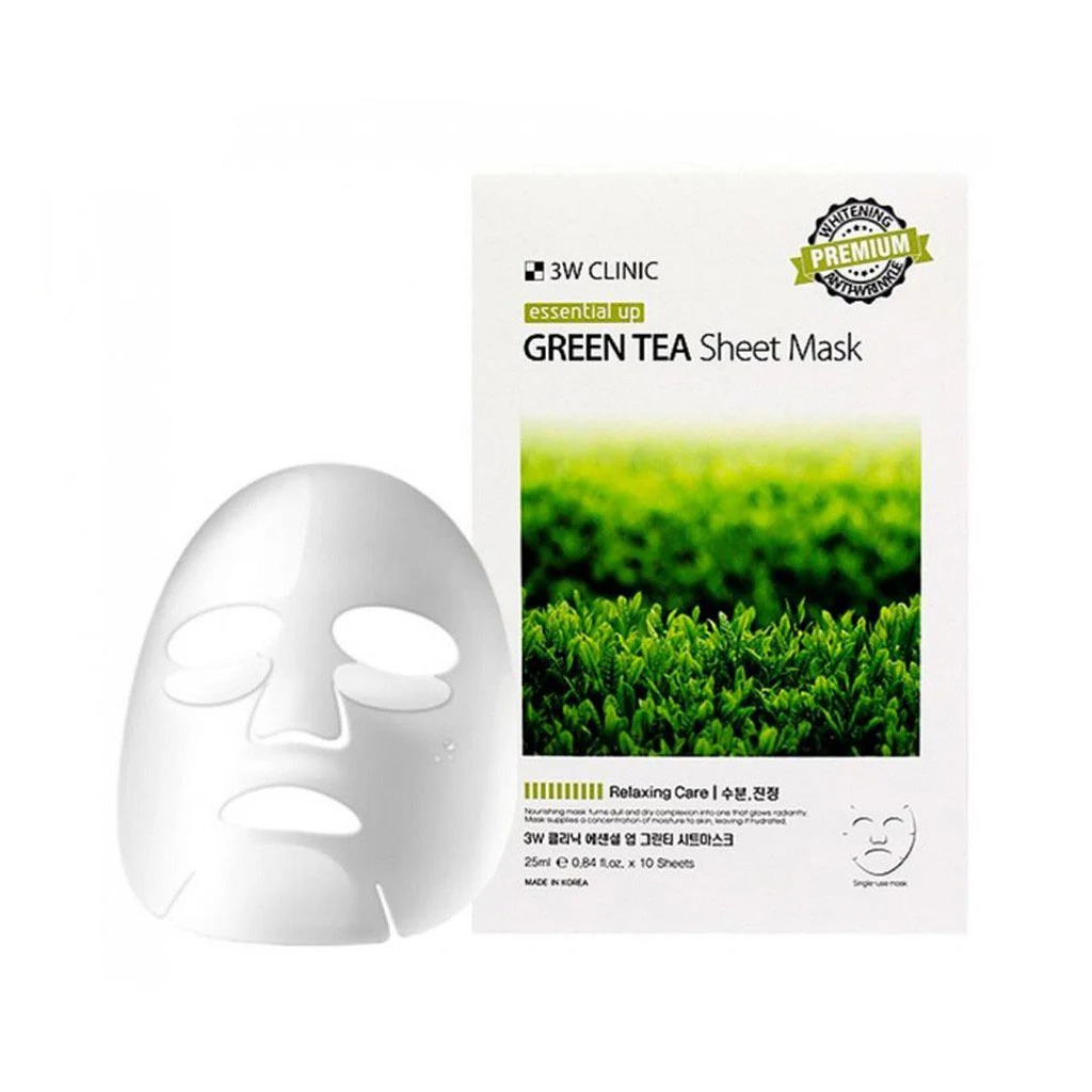 3w clinic green tea sheet mask