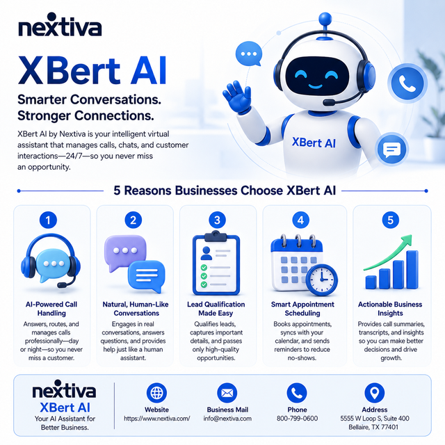 XBert AI Business Solutions Infographic