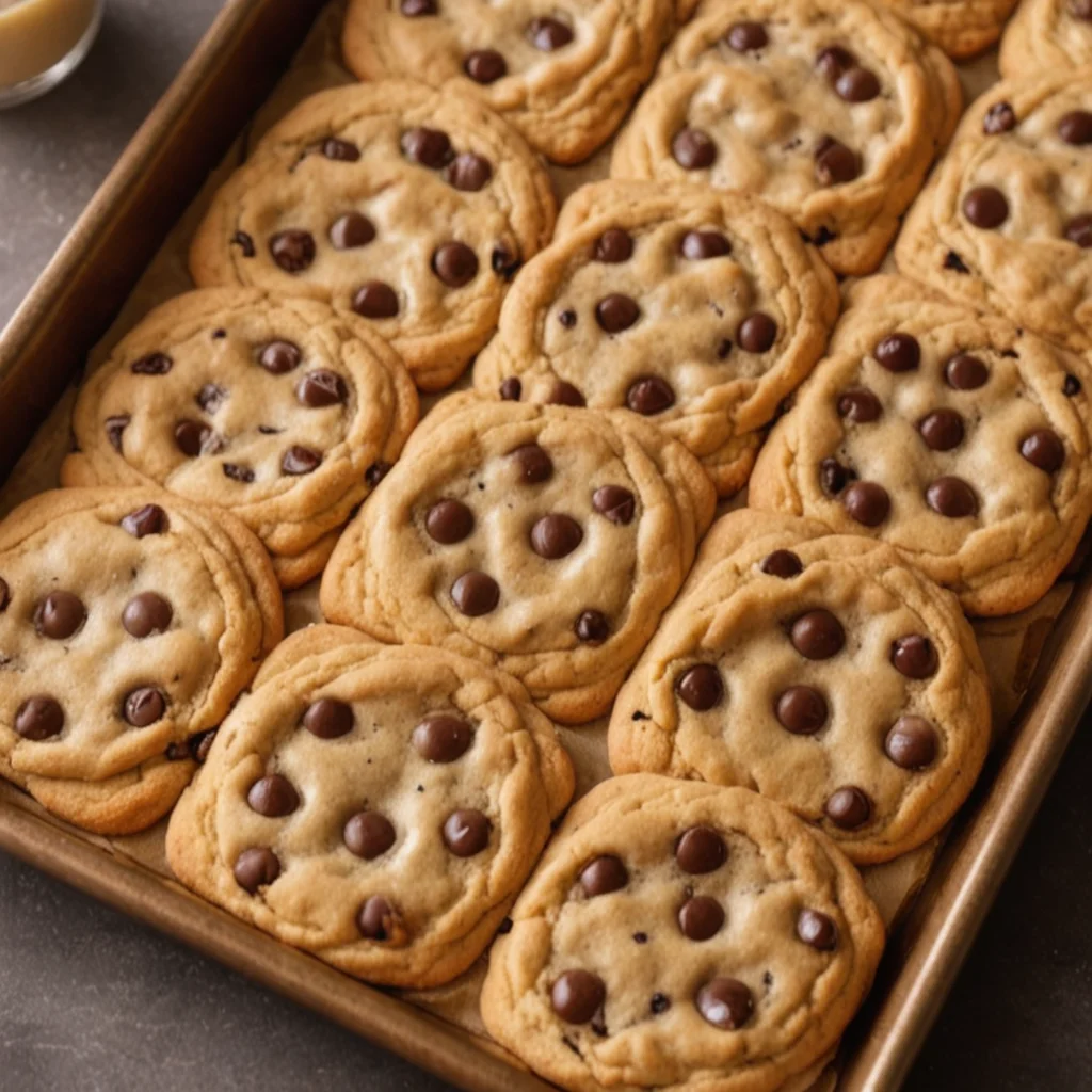 Chocolate Chip Cookies on Sheet Pan