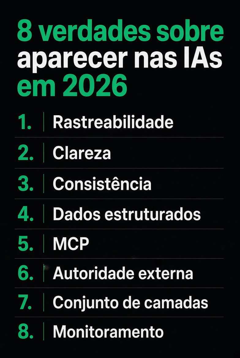 8 verdades sobre aparecer nas IAs em 2026