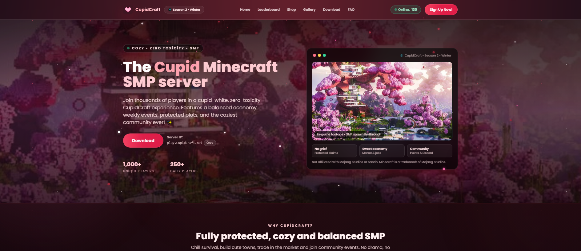 Screenshot of cupidcraft.net