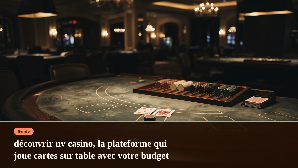 découvrir nv casino, la plateforme qui joue cartes sur table avec votre budget