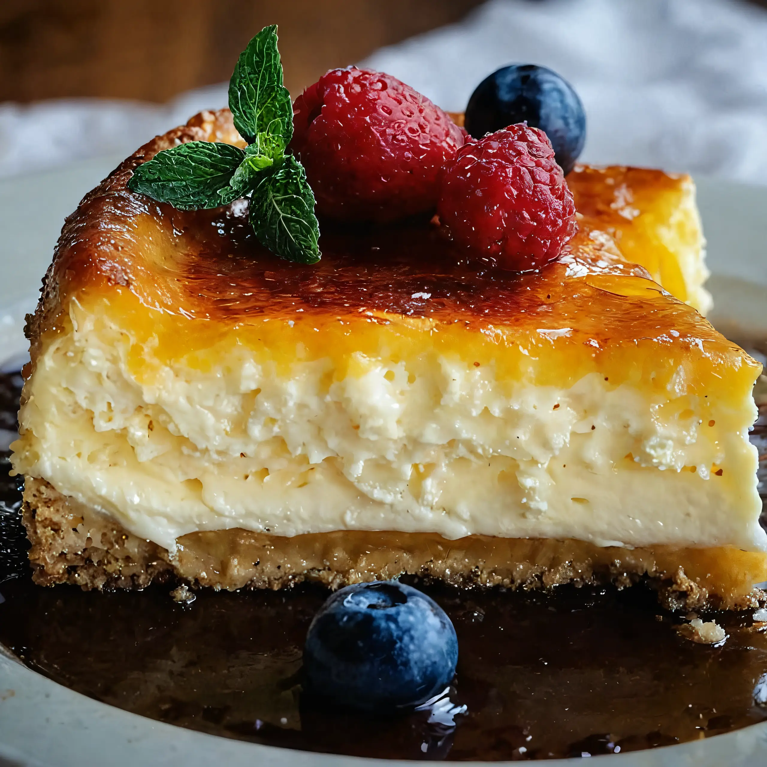 Cottage Cheese und Joghurt Eier-Cheesecake