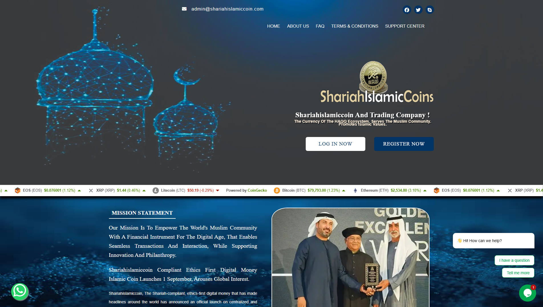Stored capture of shariahislamiccoin.top
