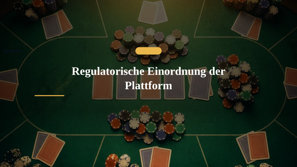 Regulatorische Einordnung der Plattform