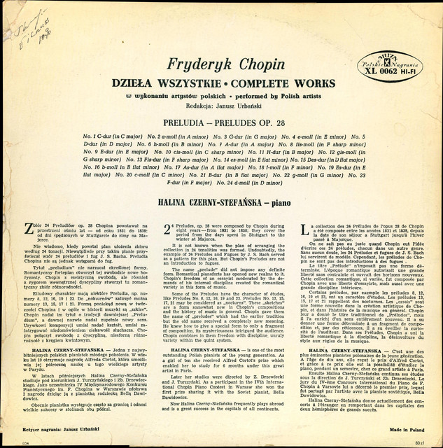 Chopin: Nocturny, Preludia Op. 28 (1959) [2LP,  24bit/96kHz]
