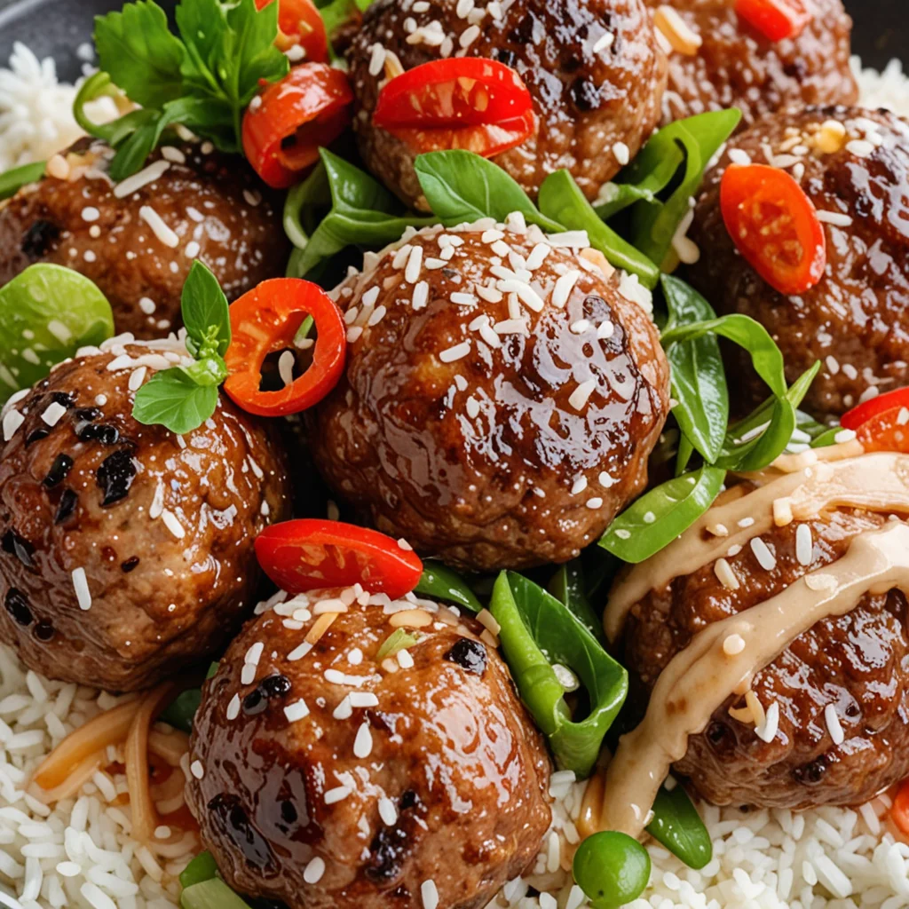 Firecracker Meatballs with Coconut Rice: A Must-Try Dish!