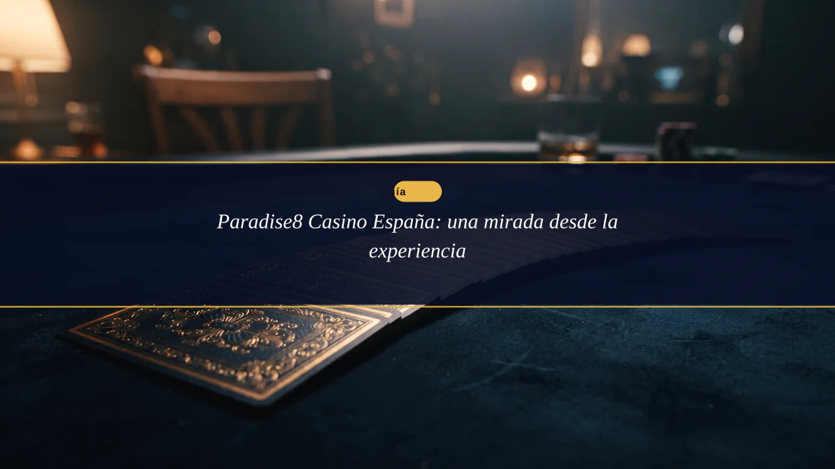Paradise8 Casino España: una mirada desde la experiencia
