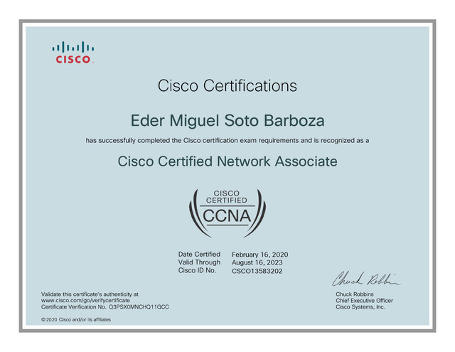 Cisco-Certified-Network-Associate-certificate