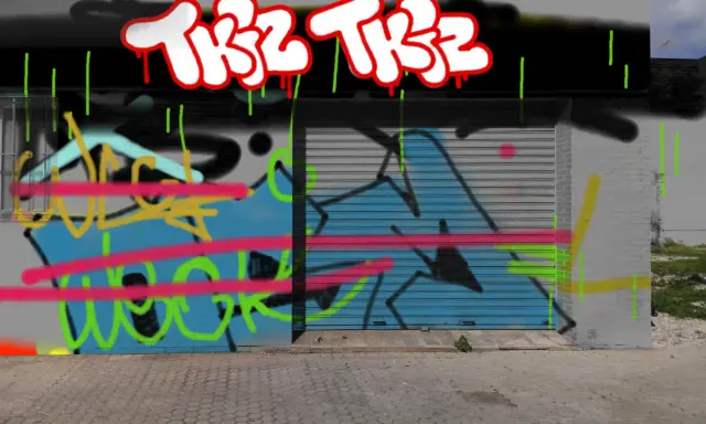 Graffiti artwork by Tkiz