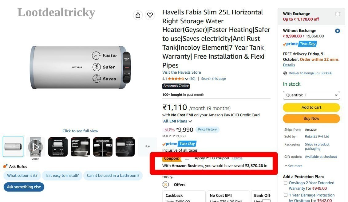 Havells Fabia Slim | Loot Deal