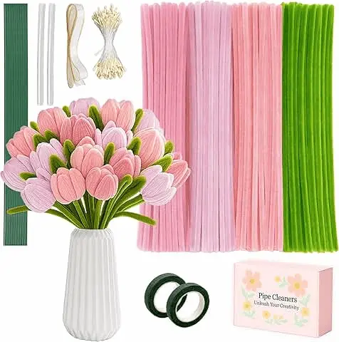 DIY Pipe Cleaner Flower Kit | Handmade Craft | Seasonal Trend
