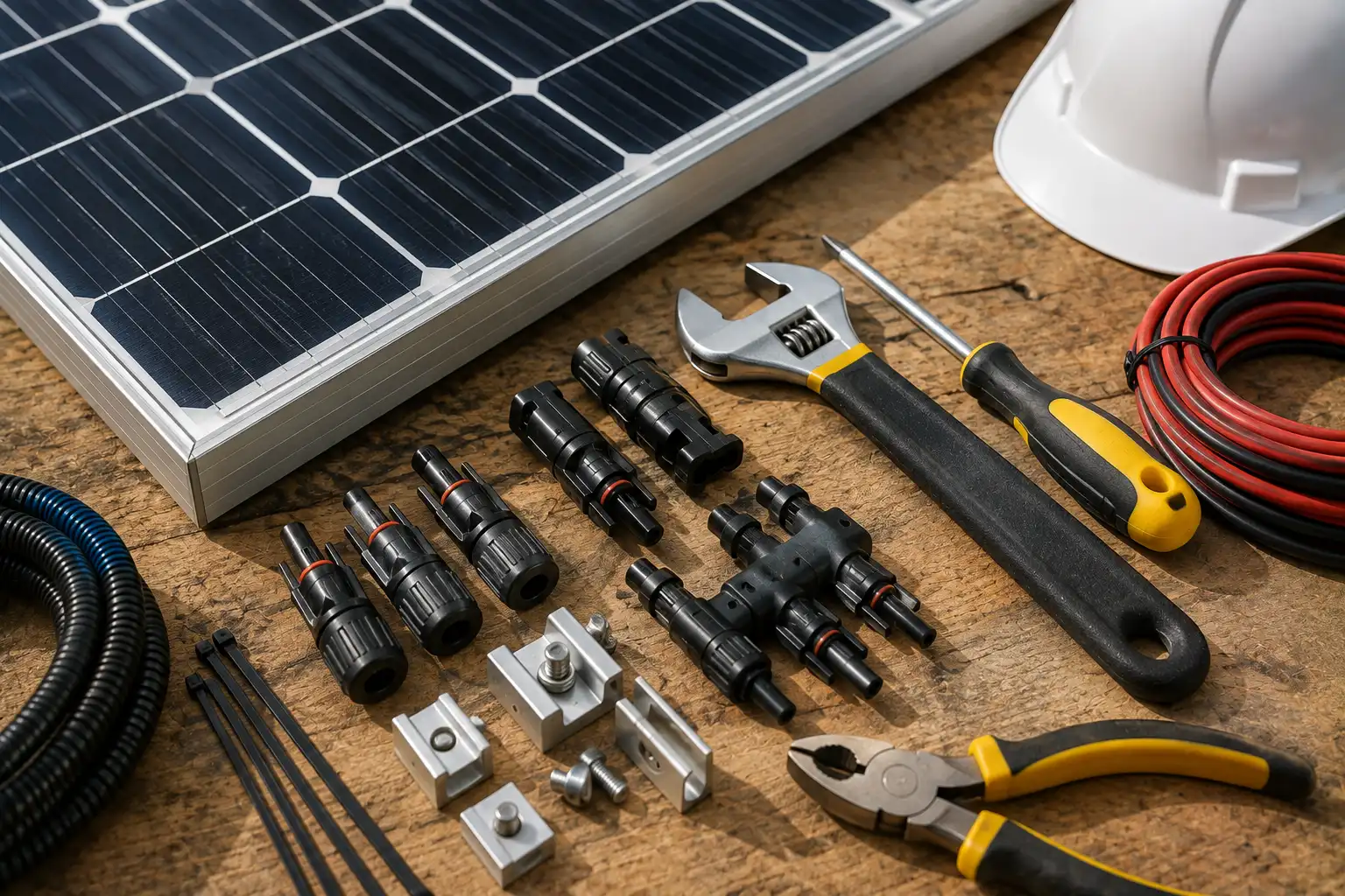 Solar installation tools and components