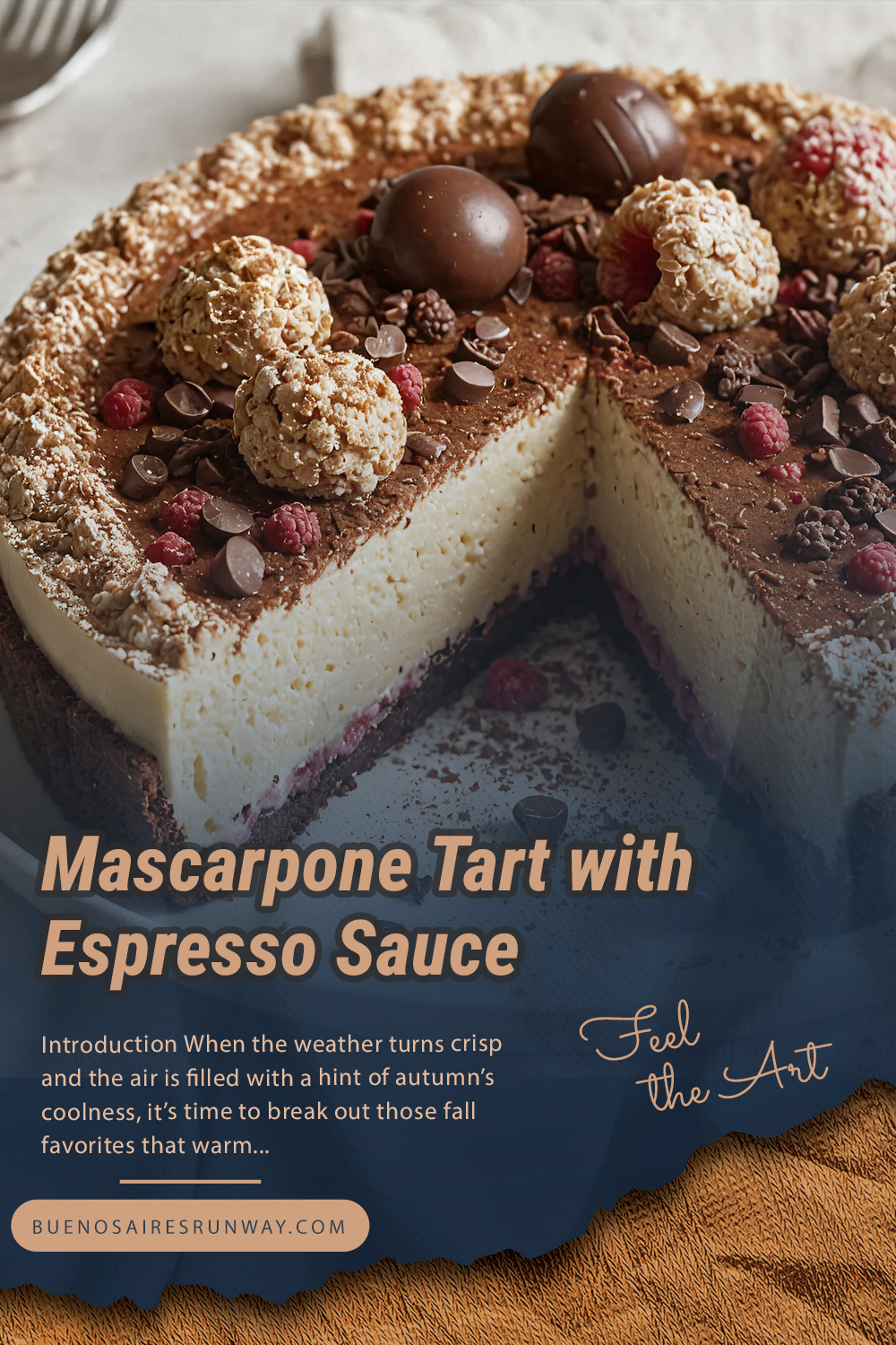 Mascarpone Tart with Espresso Sauce