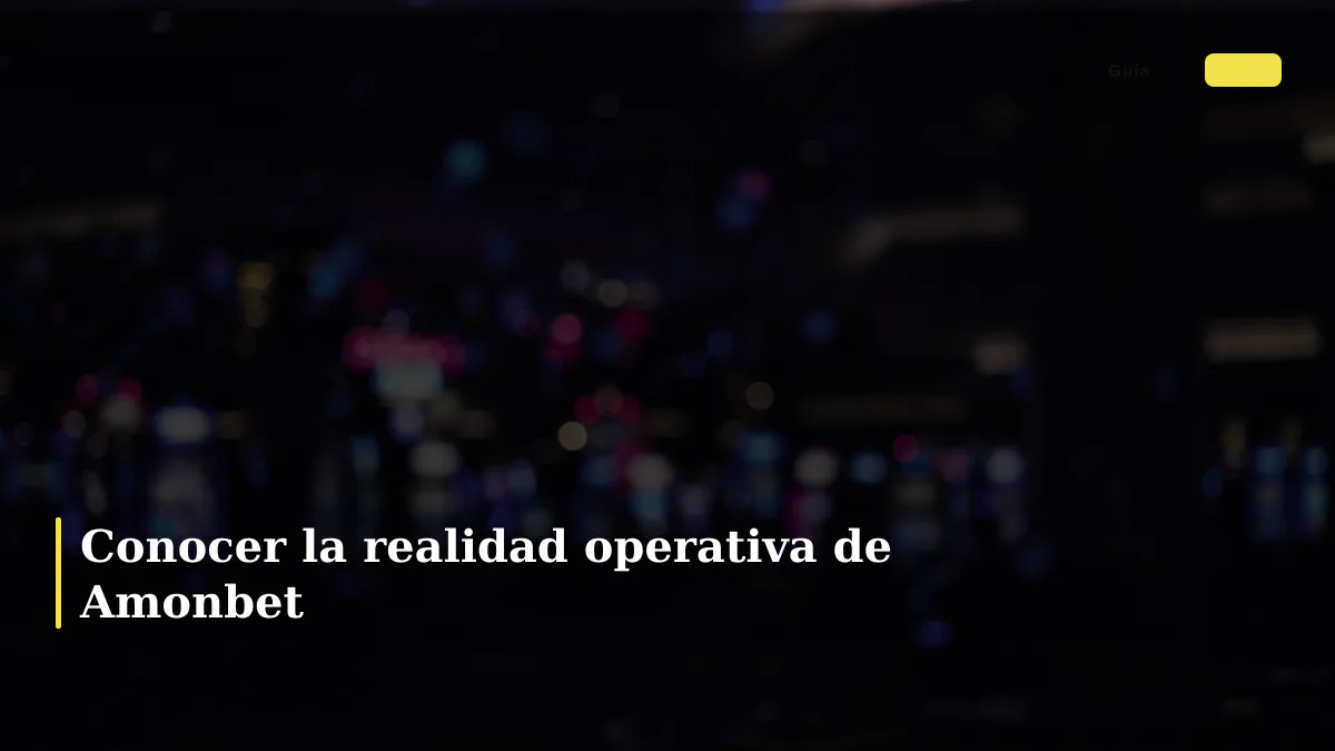 Conocer la realidad operativa de Amonbet