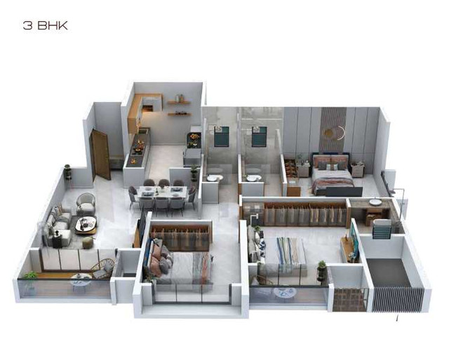 3 BHK Delight Floor Plan