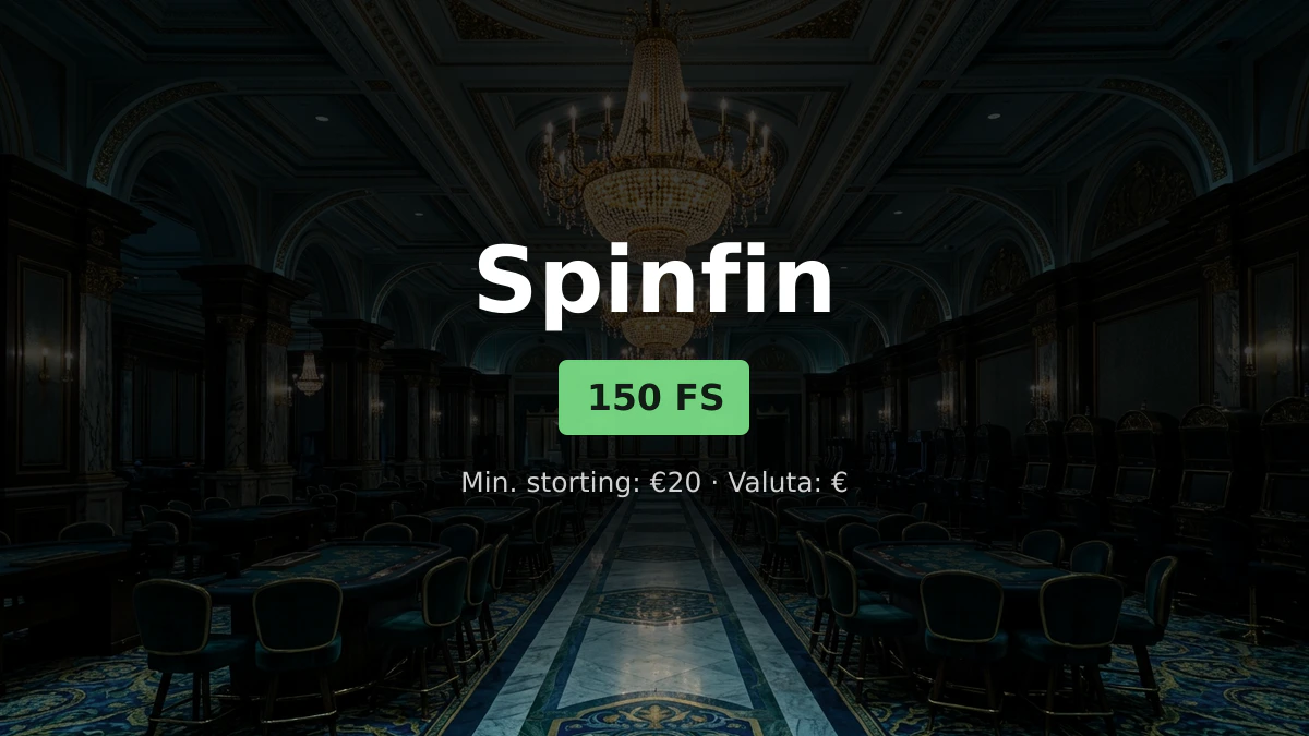 Spinfin casino — welkomstbonus 100% match bonus tot €2.000 + 150 FS, betalingen: Visa, Mastercard, Skrill, Neteller, Paysafecard