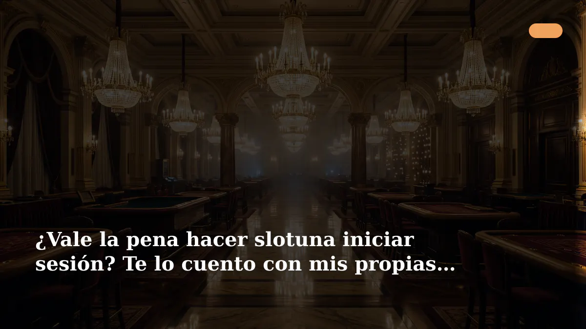 ¿Vale la pena hacer slotuna iniciar sesión? Te lo cuento con mis propias manos