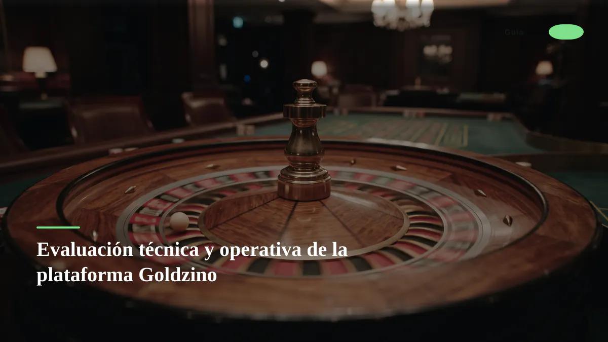 Evaluación técnica y operativa de la plataforma Goldzino