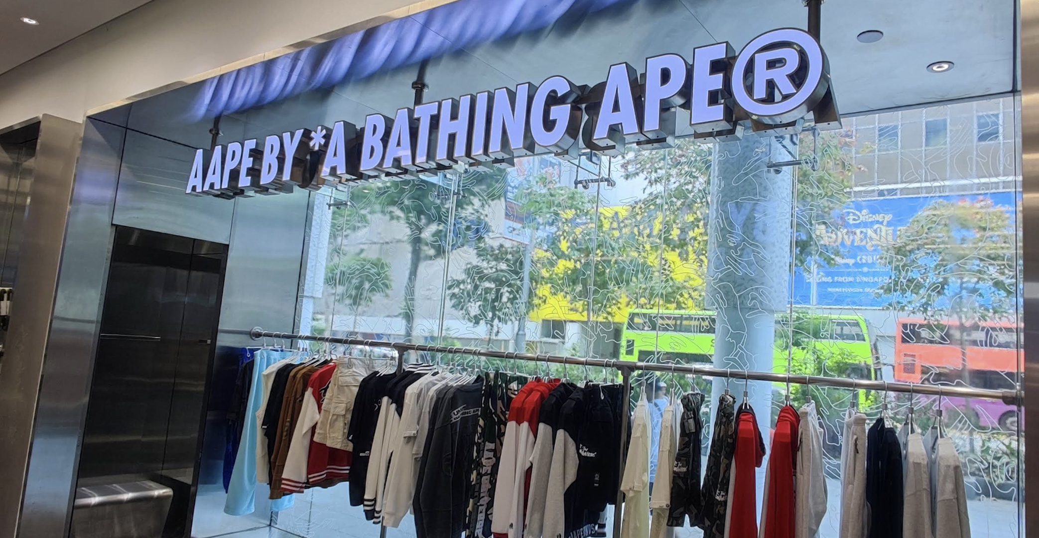 AAPE STORE flagship storefront at 313@Somerset